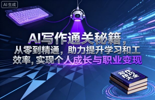 AI写作通关秘籍，从零到精通，助力提升学习和工作效率，实现个人成长与职业变现-chywc