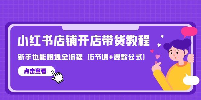 (9883期)最新小红书店铺开店带货教程，新手也能跑通全流程(6节课+爆款公式)-chywc