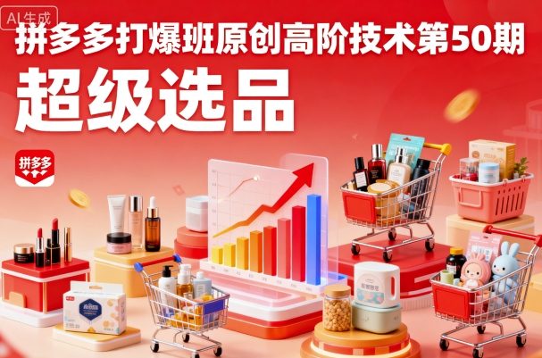 拼多多打爆班原创高阶技术第50期，超级选品-chywc
