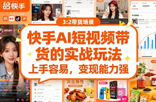快手ai短视频带货的实战玩法，上手容易，变现能力强-chywc