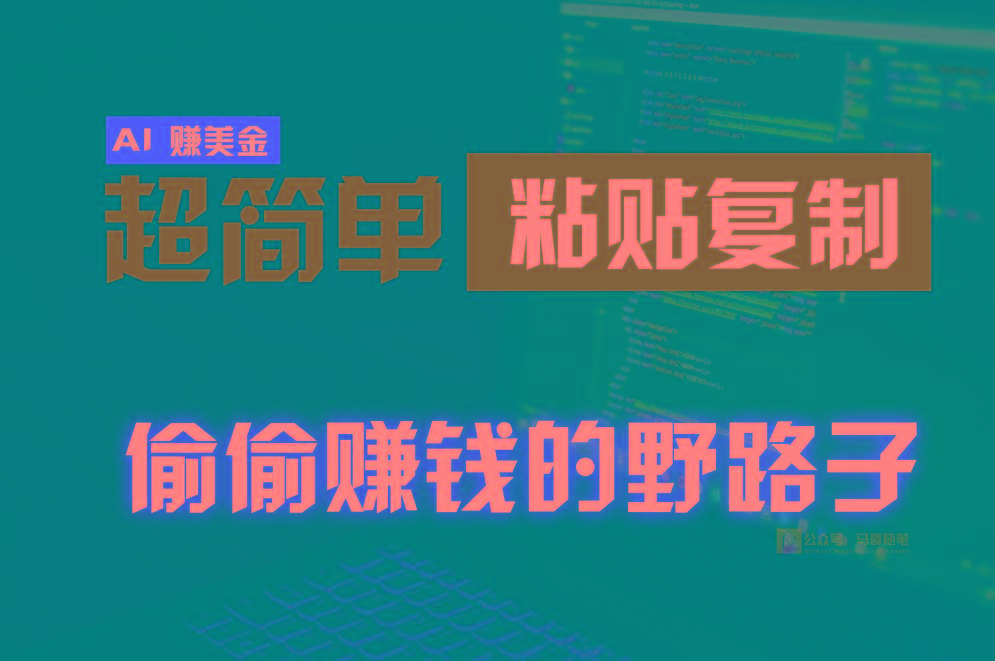 偷偷赚钱野路子，0成本海外淘金，无脑粘贴复制，稳定且超简单，适合副业兼职-chywc