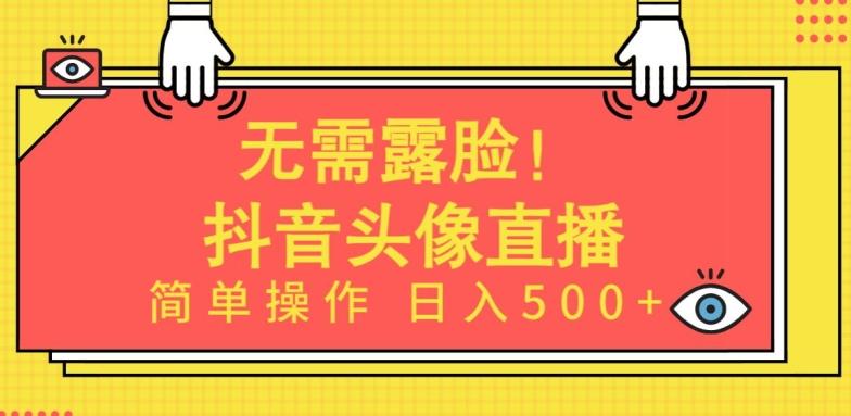 无需露脸，Ai头像直播项目，简单操作日入500+【揭秘】-chywc