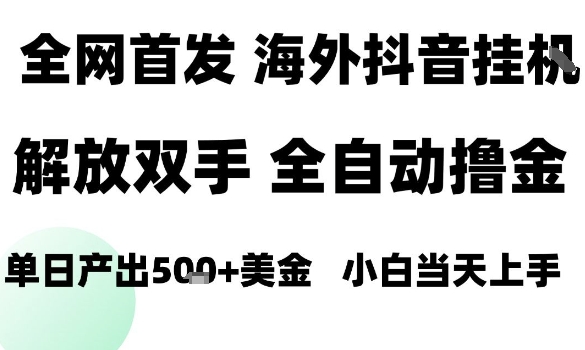 海外抖音无人直播，单日产出1.5k+，长期稳定，新手可玩，无脑操作【揭秘】-chywc