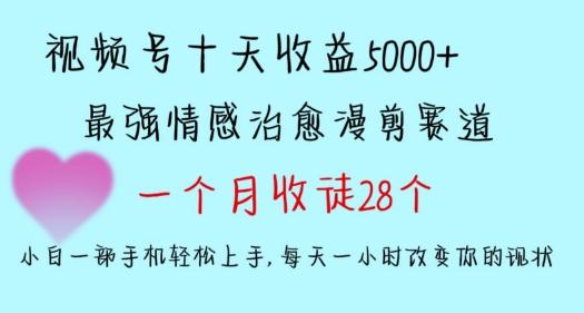 十天收益5000+，多平台捞金，视频号情感治愈漫剪，一个月收徒28个，小白一部手机轻松上手【揭秘】-chywc