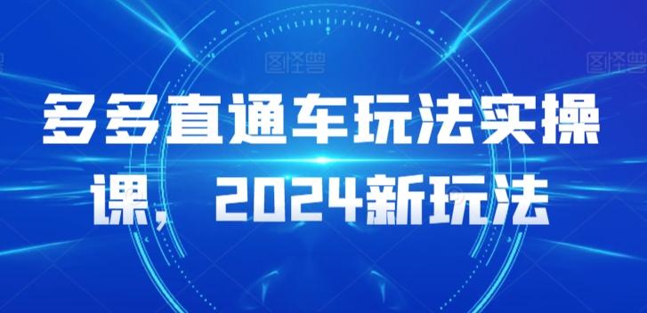 多多直通车玩法实操课，2024新玩法-chywc