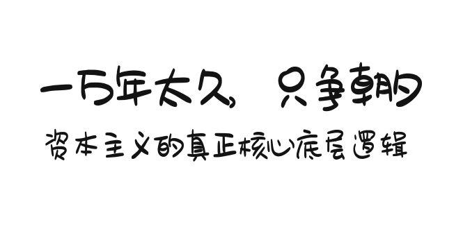 某付费文章《一万年太久，只争朝夕：资本主义的真正核心底层逻辑》-chywc