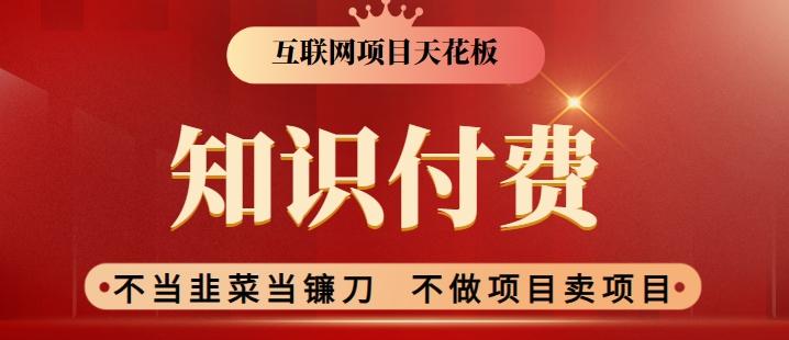 2024互联网项目天花板，新手小白也可以通过知识付费月入10W，实现财富自由【揭秘】-chywc