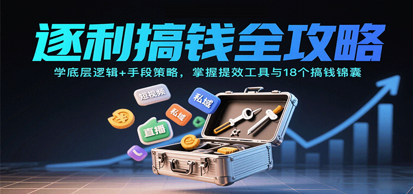 逐利搞钱全攻略：学底层逻辑+手段策略，掌握提效工具与18个搞钱锦囊-chywc