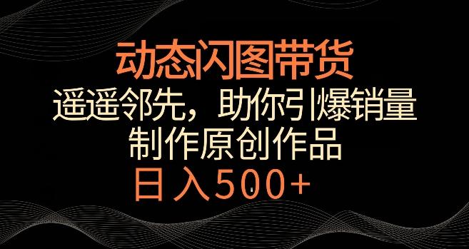 动态闪图带货，遥遥领先，冷门玩法，助你轻松引爆销量，日赚500+【揭秘】-chywc