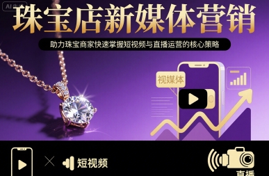 珠宝店新媒体营销，助力珠宝商家快速掌握短视频与直播运营的核心策略-chywc