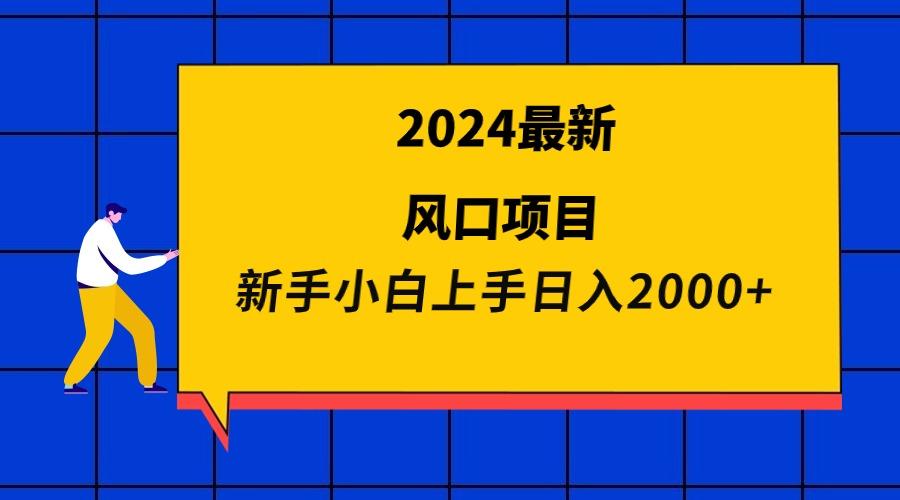 (9483期)2024最新风口项目 新手小白日入2000+-chywc