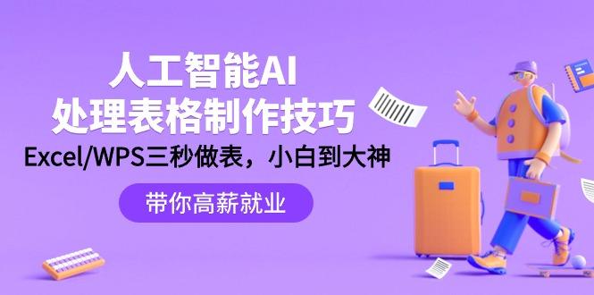 (9459期)人工智能-AI处理表格制作技巧：Excel/WPS三秒做表，大神到小白-chywc