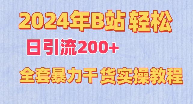 2024年B站轻松日引流200+的全套暴力干货实操教程【揭秘】-chywc