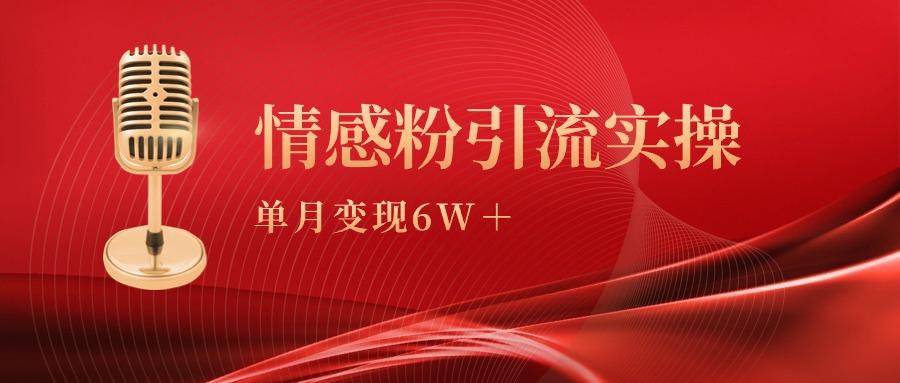 (9473期)单月变现6w+，情感粉引流变现实操课-chywc