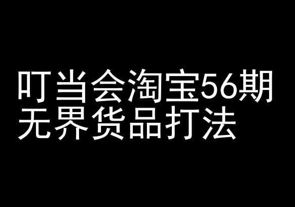 叮当会淘宝56期：无界货品打法-淘宝开店教程-chywc