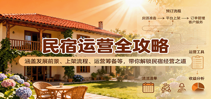 民宿运营全攻略：涵盖发展前景、上架流程、运营筹备等，带你解锁民宿经营之道-chywc