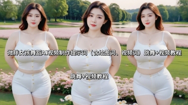 微胖女孩舞蹈AI视频制作提示词(含绘图词、视频词) 跳舞+视频教程-chywc