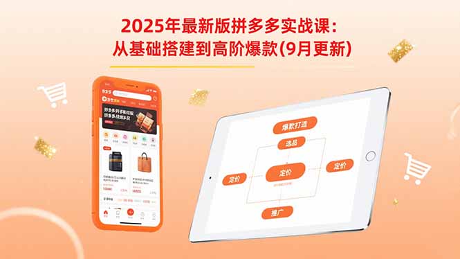 2025年最新版拼多多实战课：从基础搭建到高阶爆款(9月更新-chywc