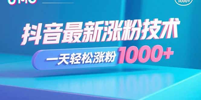 抖音最新涨粉技术，一天轻松涨粉1000+-chywc