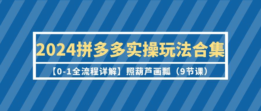 (9559期)2024拼多多实操玩法合集【0-1全流程详解】照葫芦画瓢(9节课)-chywc