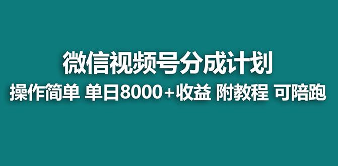 【蓝海项目】视频号分成计划最新玩法，单天收益8000+，附玩法教程，24年…-chywc