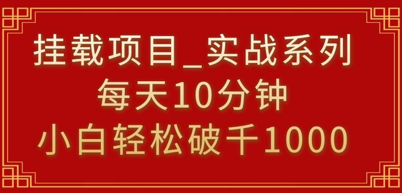 挂载项目，小白轻松破1000，每天10分钟，实战系列保姆级教程【揭秘】-chywc