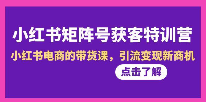 小红书-矩阵号获客特训营-第10期，小红书电商的带货课，引流变现新商机-chywc