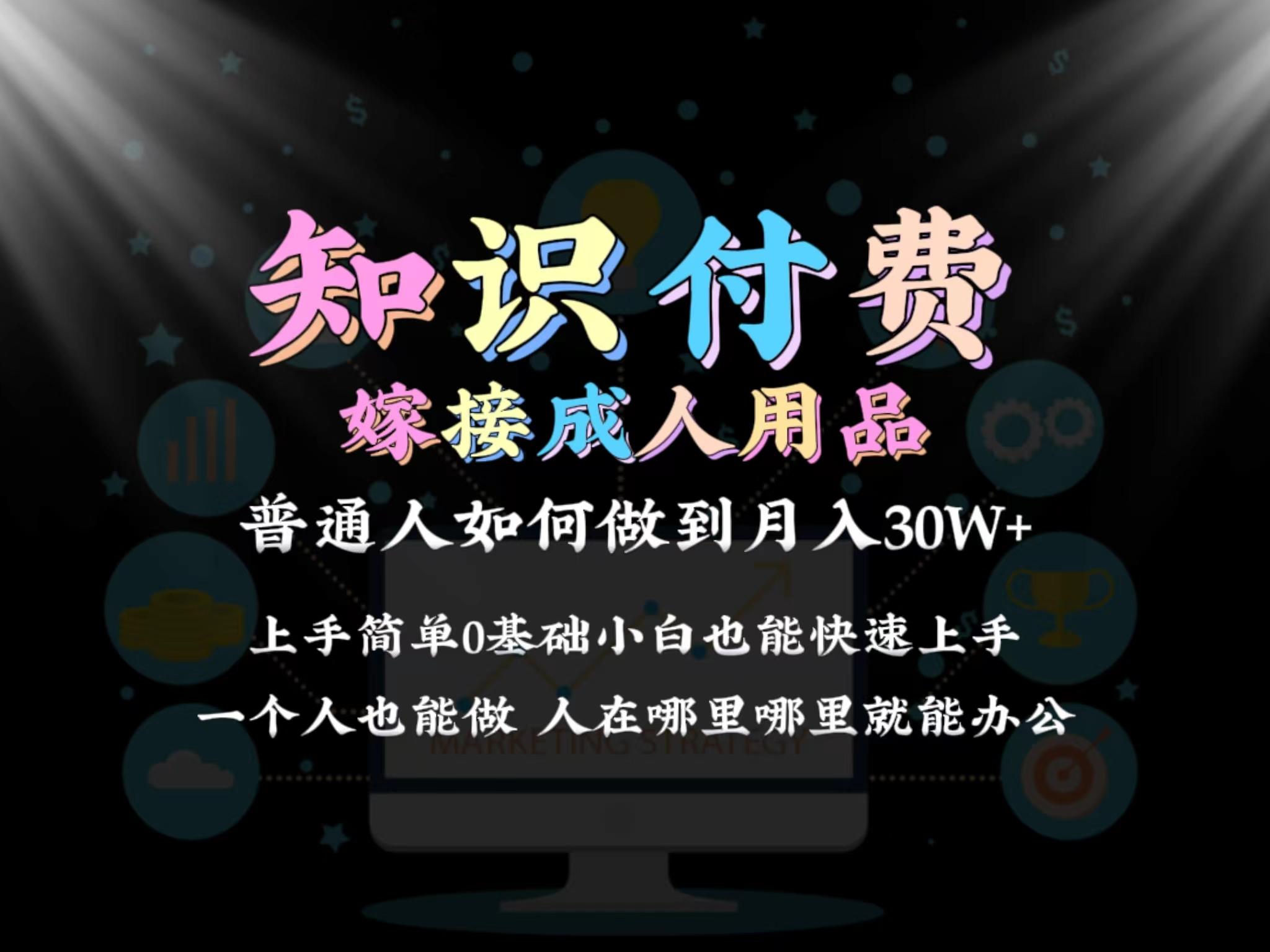 2024普通人做知识付费结合成人用品如何实现单月变现30w 保姆教学1.0-chywc