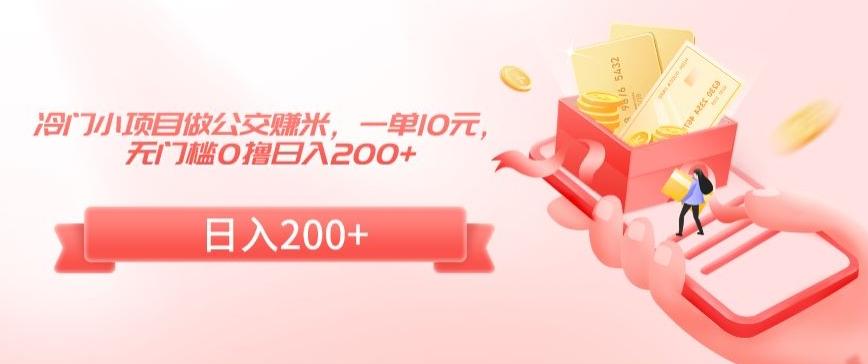 冷门小项目做公交赚米，一单10元，无门槛0撸日入200+【揭秘】-chywc