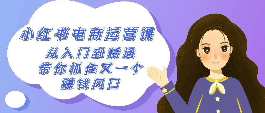 2024小红书-电商运营课，从入门到精通，带你抓住又一个赚钱风口(50节课)-chywc