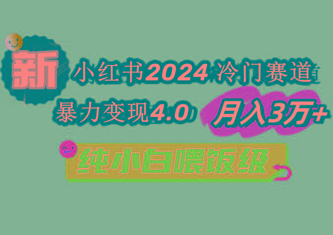 小红书2024冷门赛道 月入3万+ 暴力变现4.0 纯小白喂饭级-chywc