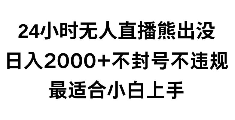 快手24小时无人直播熊出没，不封直播间，不违规，日入2000+，最适合小白上手，保姆式教学【揭秘】-chywc
