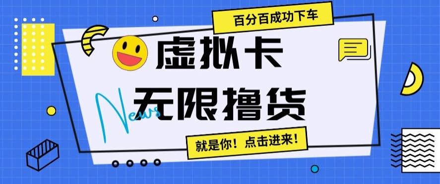 虚拟卡无限撸货，百分百成功下车【仅揭秘】-chywc
