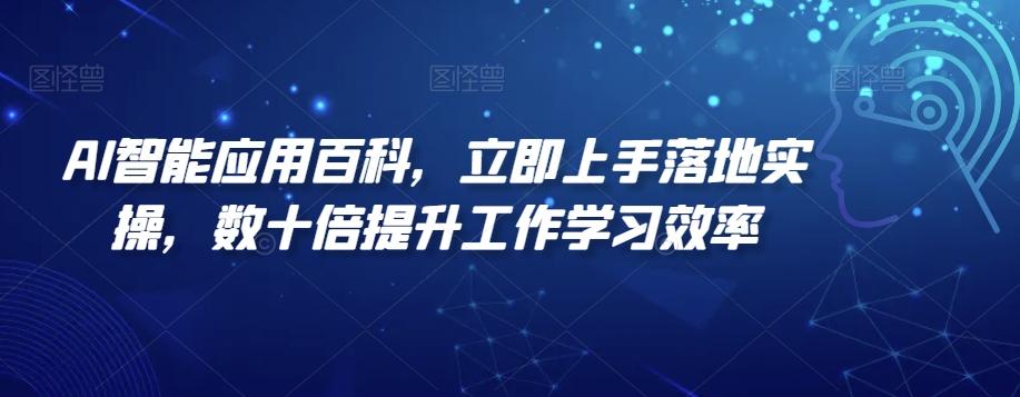 AI智能应用百科，​立即上手落地实操，数十倍提升工作学习效率-chywc