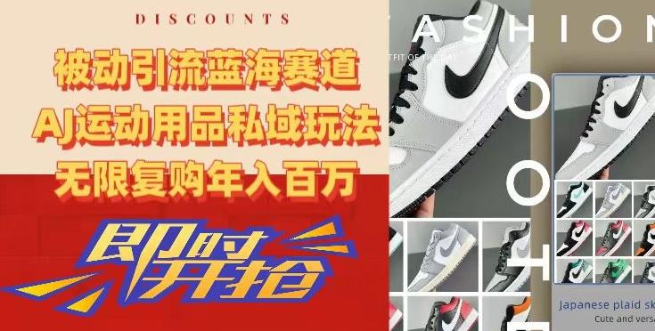 被动引流蓝海赛道，AJ运动用品私域玩法，无限复购年入百万【揭秘】-chywc