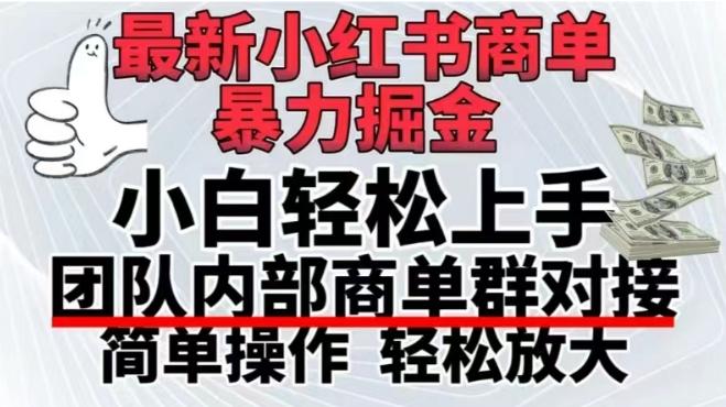 最新小红书商单，暴力掘金，单月稳定变现3W+-chywc