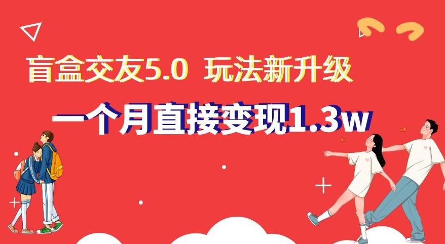 盲盒交友5.0，玩法全新升级，一个月直接变现1.3W，新手小白轻松上手【揭秘】-chywc