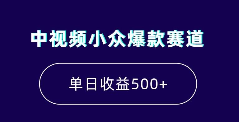 中视频小众爆款赛道，7天涨粉5万+，小白也能无脑操作，轻松月入上万【揭秘】-chywc