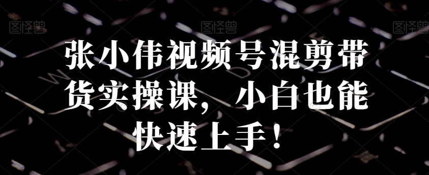 张小伟视频号混剪带货实操课，小白也能快速上手！-chywc