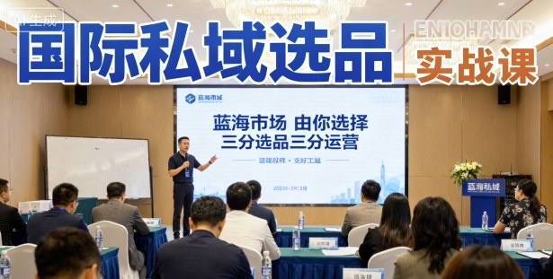 国际私域选品实战课，蓝海市场由你选择，七分选品三分运营-chywc