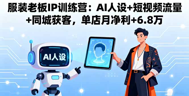 服装老板IP训练营：AI人设+短视频流量+同城获客，单店月净利+6.8万-chywc