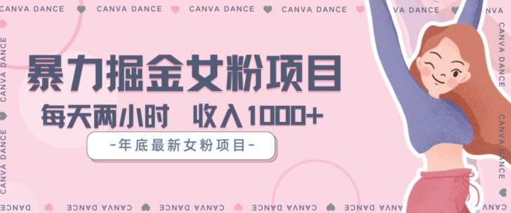 年底暴力女粉掘金项目5天变现1.5W+【揭秘】-chywc