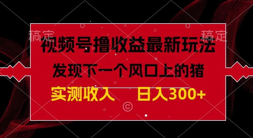视频号分成计划最新玩法，单条作品几分钟制作完成,日入300+，过年前最后的冲刺-chywc