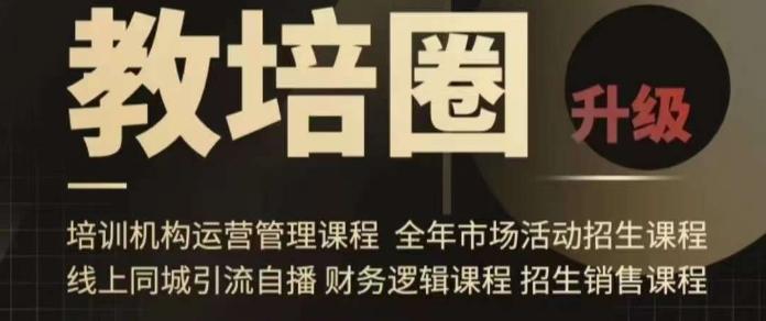 旺仔爸爸教培圈课程(运营／管理／招生／引流全套课程)，同城引流自播方案-chywc