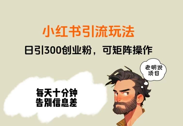 靠小红书视频日印300粉，两分钟一个视频轻松矩阵-chywc