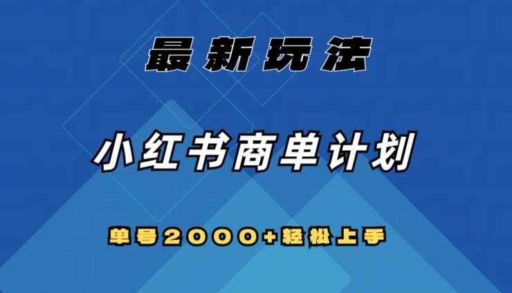全网首发，小红书商单计划最新玩法，单号2000+可扩大可复制【揭秘】-chywc