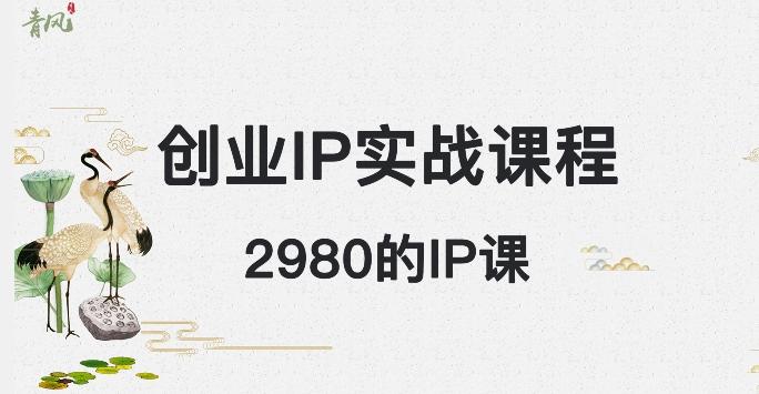 外边卖2980的创业IP课程，做私域月入5w+-chywc