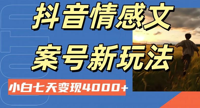抖音情感文案小白七天变现4000+详细课程-chywc