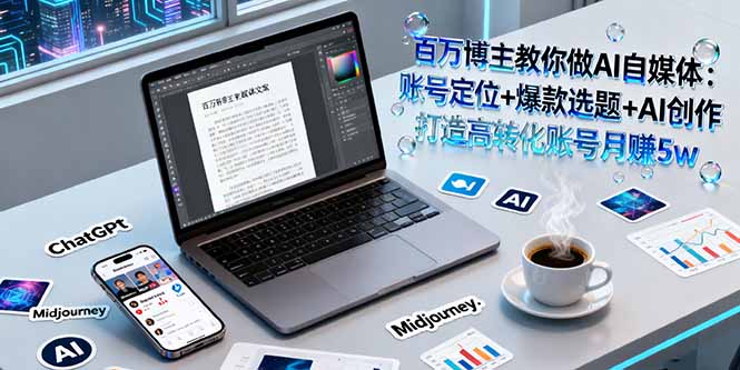 百万博主教你做AI自媒体：账号定位+爆款选题+AI创作 打造高转化账号月赚5w-chywc