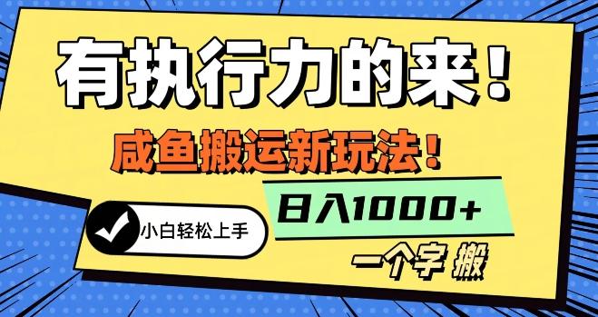 最新咸鱼搬运玩法，小白单日1000+行业大揭秘-chywc